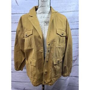 Gilli 0X Dark Yellow Button Down Jacket Collared Cotton Regular‎